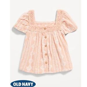 Old Navy Peach Flutter Sleeve Top